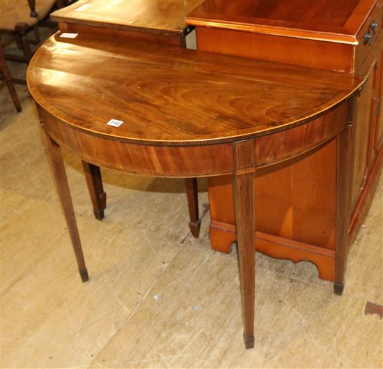 D shaped Georgian table